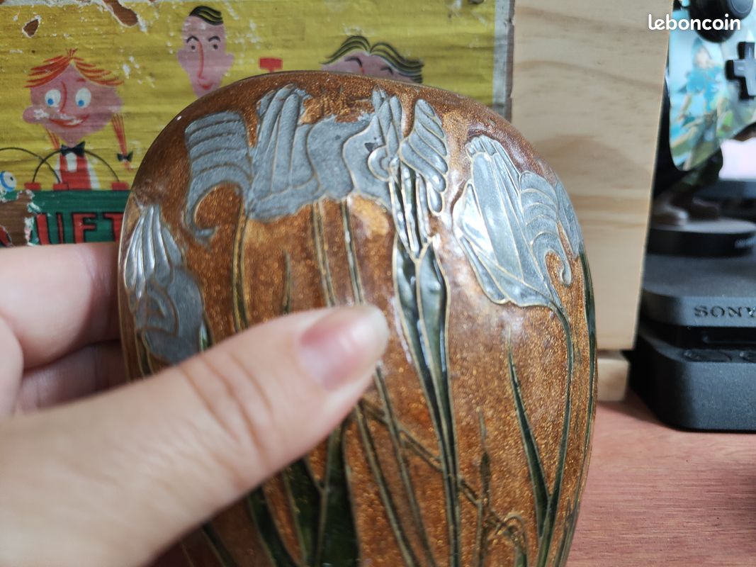Vase en laiton émaillés (image 2)