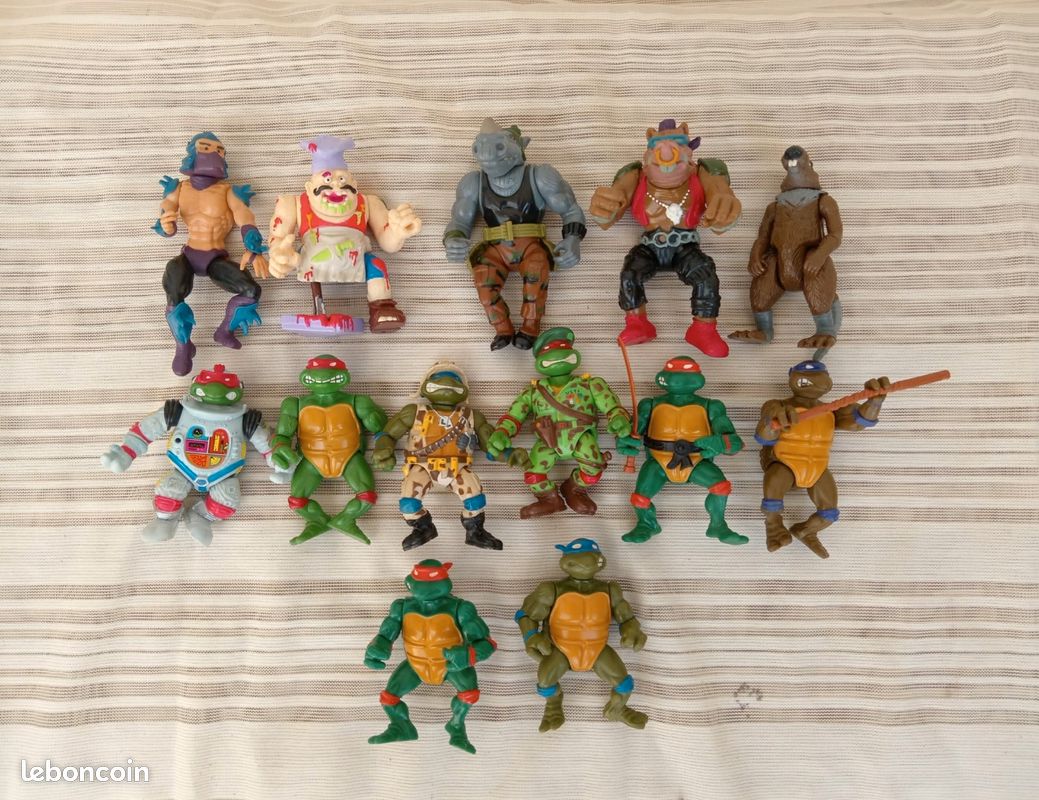 Lot De Figurines Tortues Ninja Vintage, Playmates Toys, 1989, Collection, état D'occasion