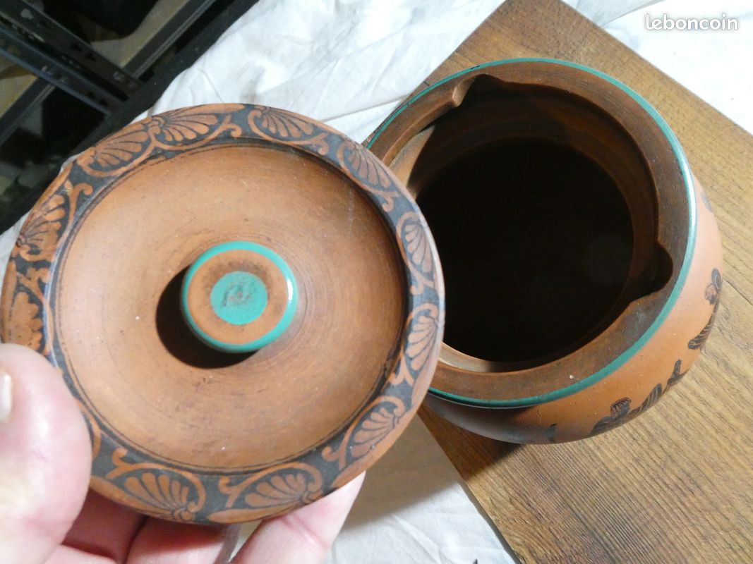 ENGLAND'S COMOYS, Rare pot à tabac (tobacco jar) vintage par Comoy's of  London