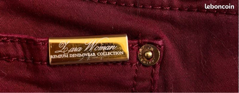 Pantalon bordeaux Zara Woman (image 5)