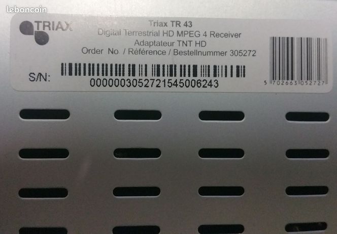 Décodeur TNT - Satellite - TRIAX