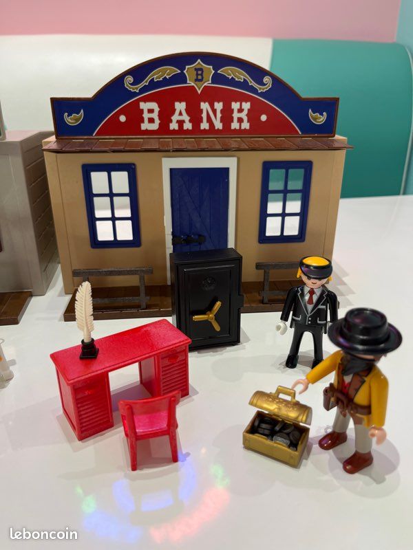 Playmobil shérif et banque - Jeux & Jouets