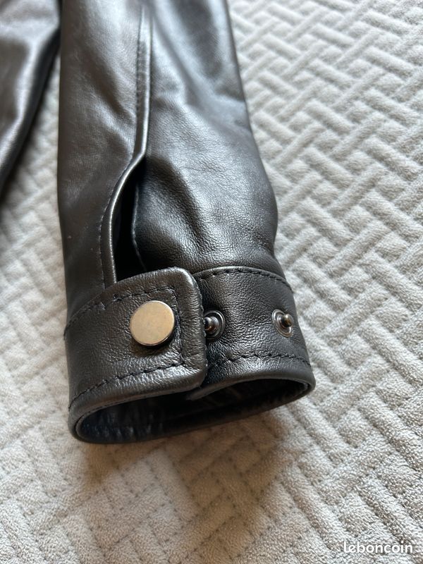 Blouson Hommes ou femmes cuir véritable d’Arienzo Italie Taille 44 / Neuf (image 11)