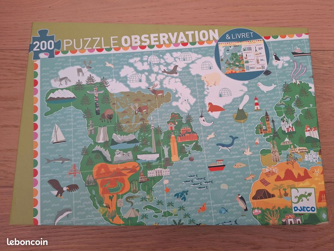 Puzzle d'Observation Tour du Monde 200 pièces (image 1)