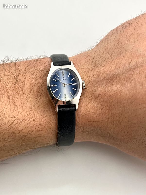 Montre Edox Mécanique Avec Date à 6h - Vermeil - Occasion - Fonctionne