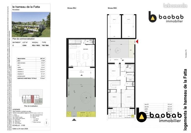 Appartement 4 pièces 78 m² · à Novalaise · 78 m² · 393 000 €