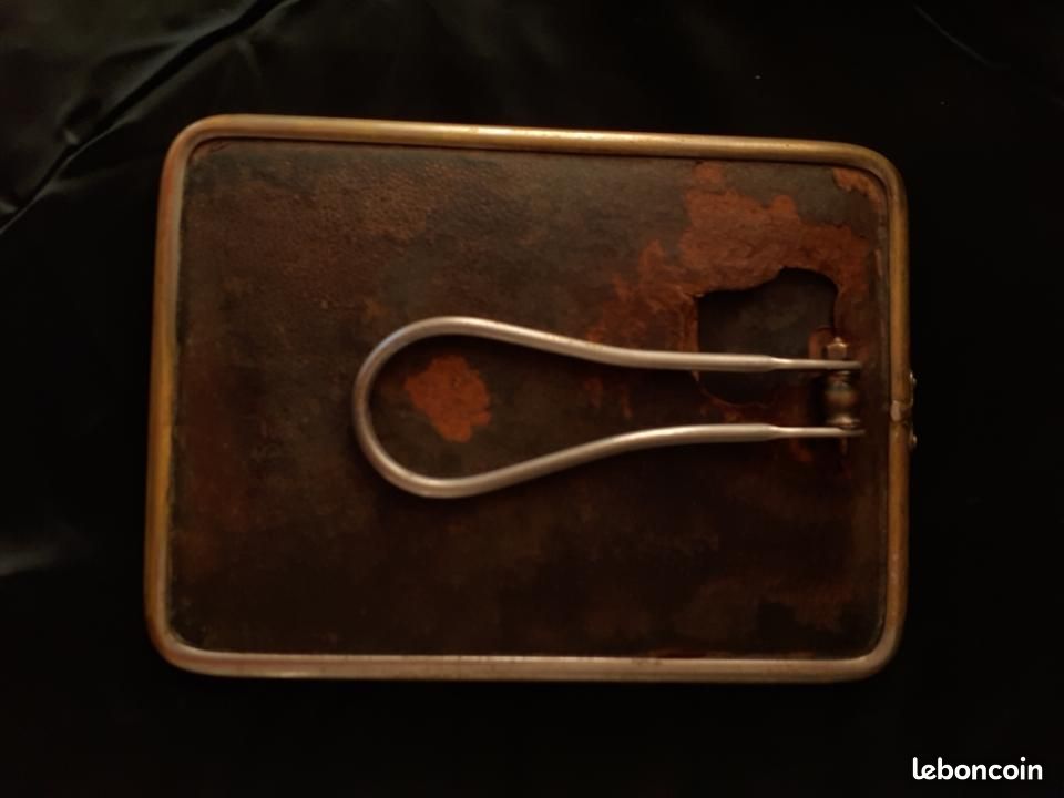 Petit miroir de barbier ancien (image 5)