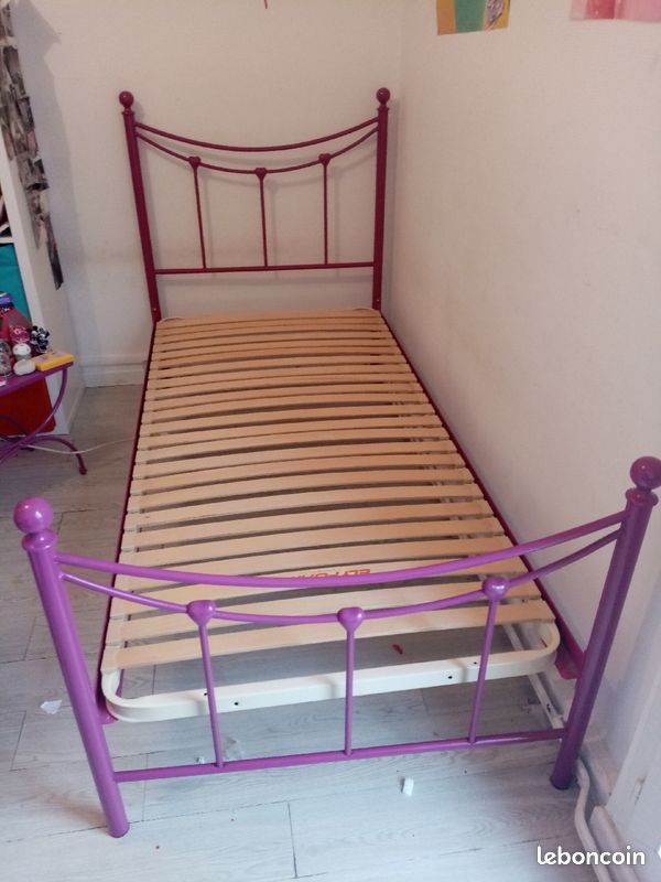 Vend lit et sommier 1 place (image 2)