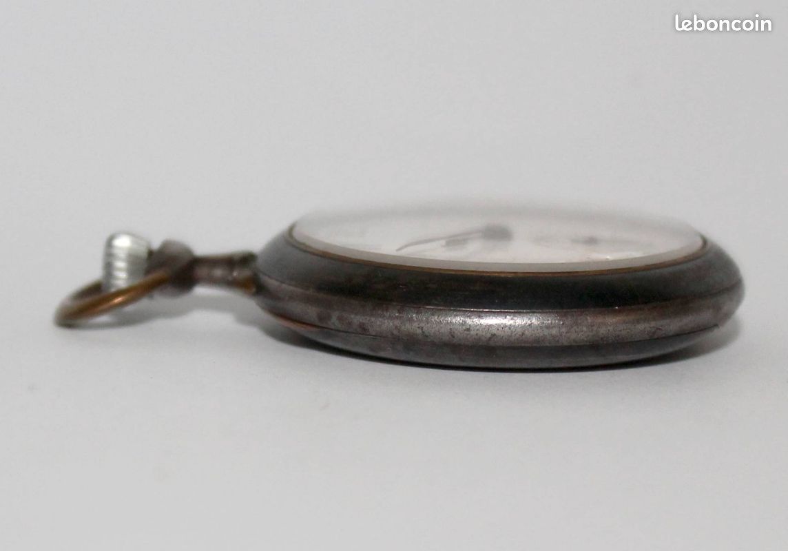 Cadran émaillé Pour Montre à Gousset Delemon - Fabriqué En Suisse Années 1920, Chiffres Arabes, Blanc, Vintage