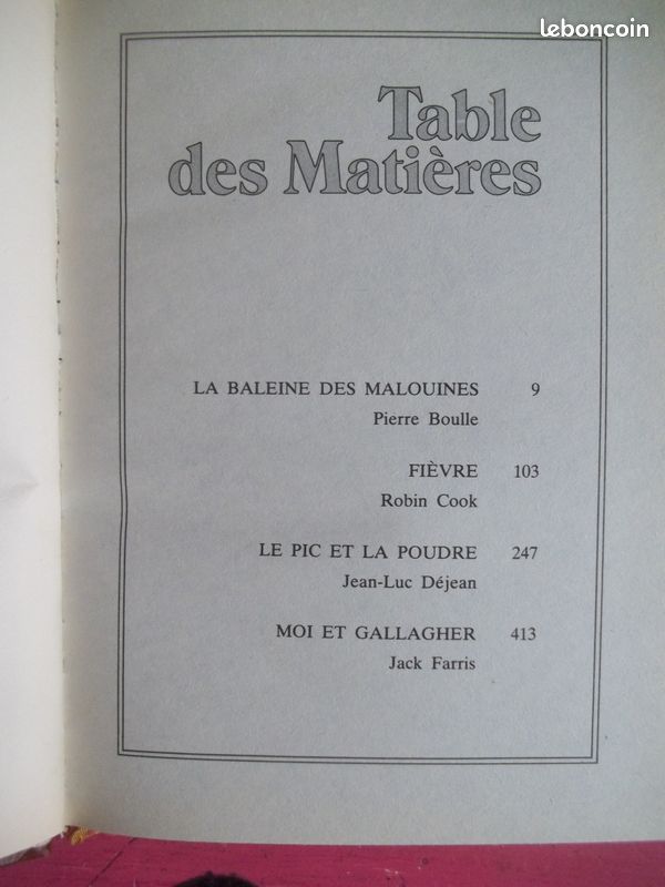 La baleine des Malouines + 3 autres romans Sélection 1984 (image 1)