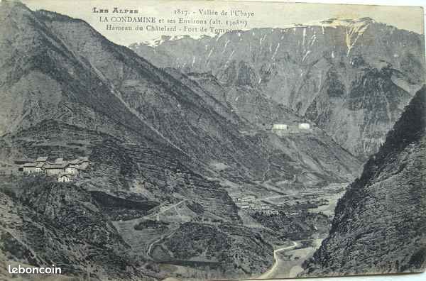CPA 04 Ubaye - La Condamine N° 1817 - Hameau du Chatelard - Fort de TOURNOUX, carte RARE (image 1)
