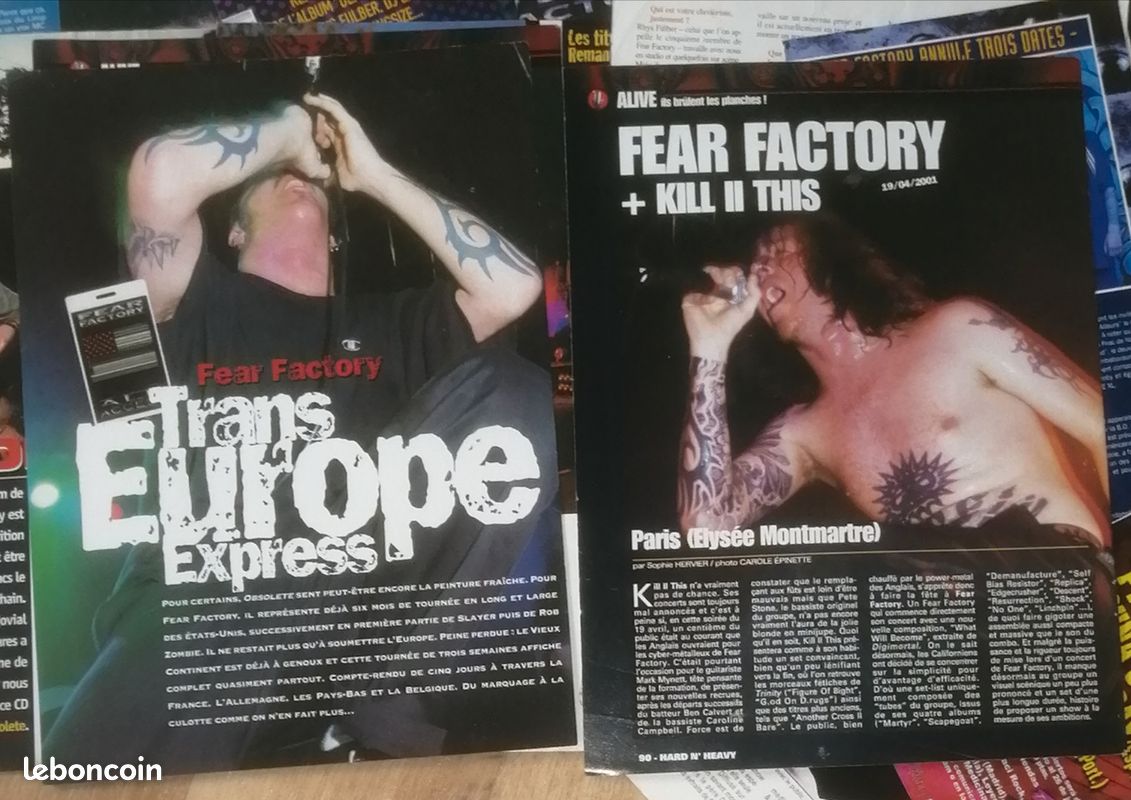 Fear Factory : Lot géant d'archives vintages rares toutes époques collectors... + poster... (image 20)