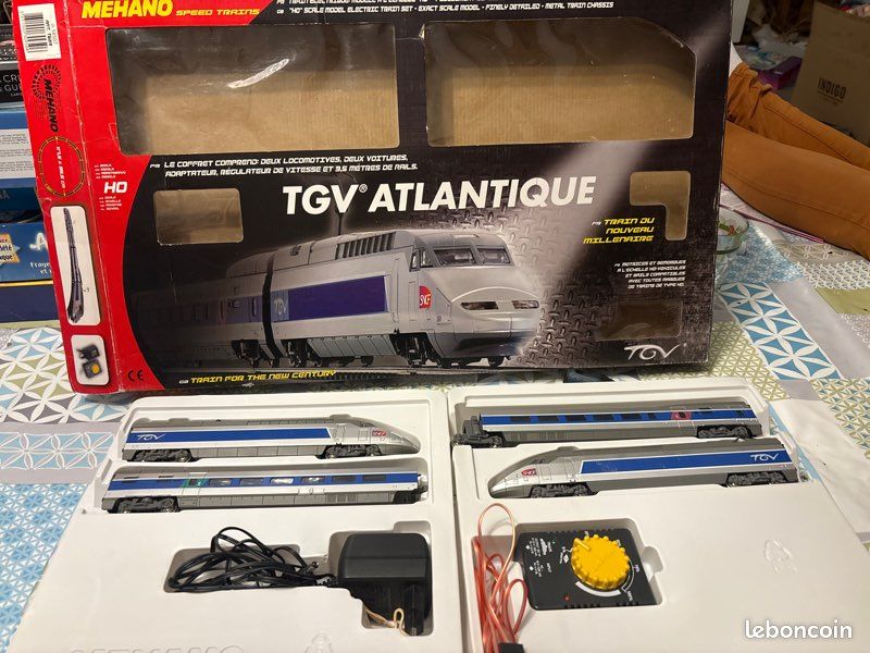 Rame TGV Atlantique Meccano/Méhano - Série Junior Incomplète, Bogie Encrassé - Occasion