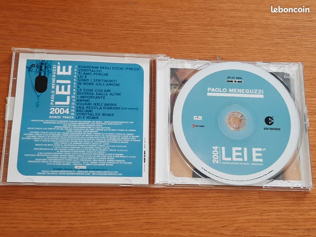 CD album "Lei è" de Paolo Meneguzzi (image 3)