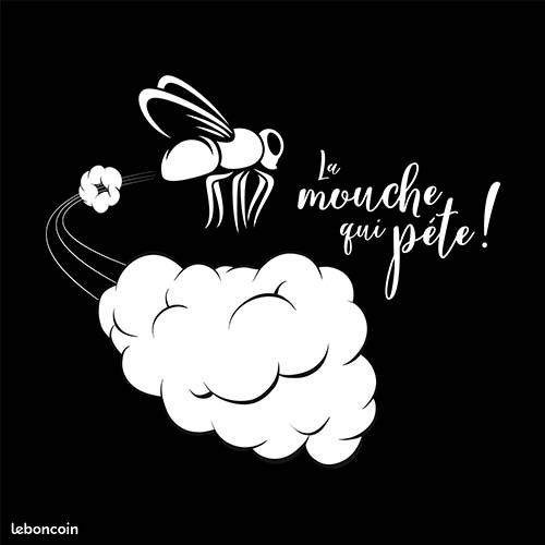 T-shirt LA MOUCHE QUI PÈTE (NEUF) (image 2)