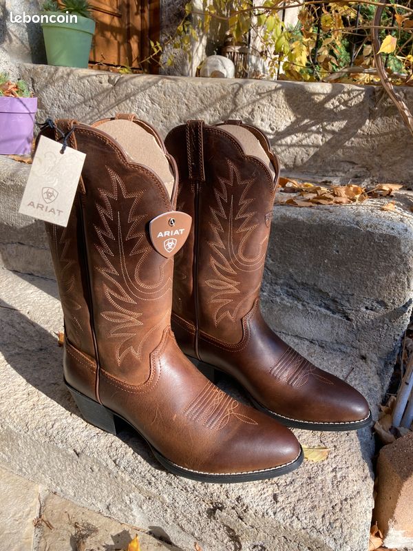 Bottes western ARIAT Heritage R Toe 38,5 M neuves - Chaussures