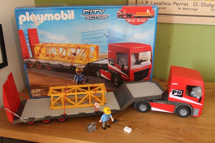 camion avec grande remorque Playmobil 5467 - jouets rétro jeux de