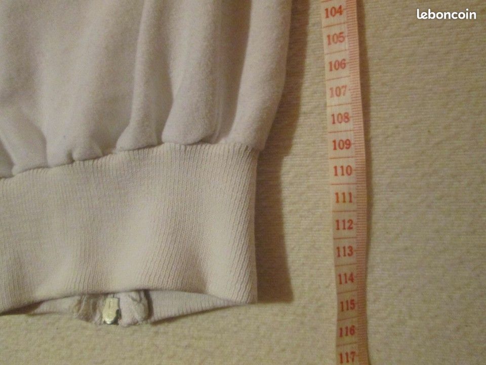 Pantalon Vintage Adidas Challenger Stade Français - Blanc Framboise, Taille M/180