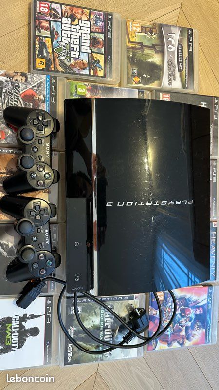 Console Sony PS3 60Go Rétrocompatible - Jouez Aux Jeux PS1 Et PS2 - Fourreau Abîmé