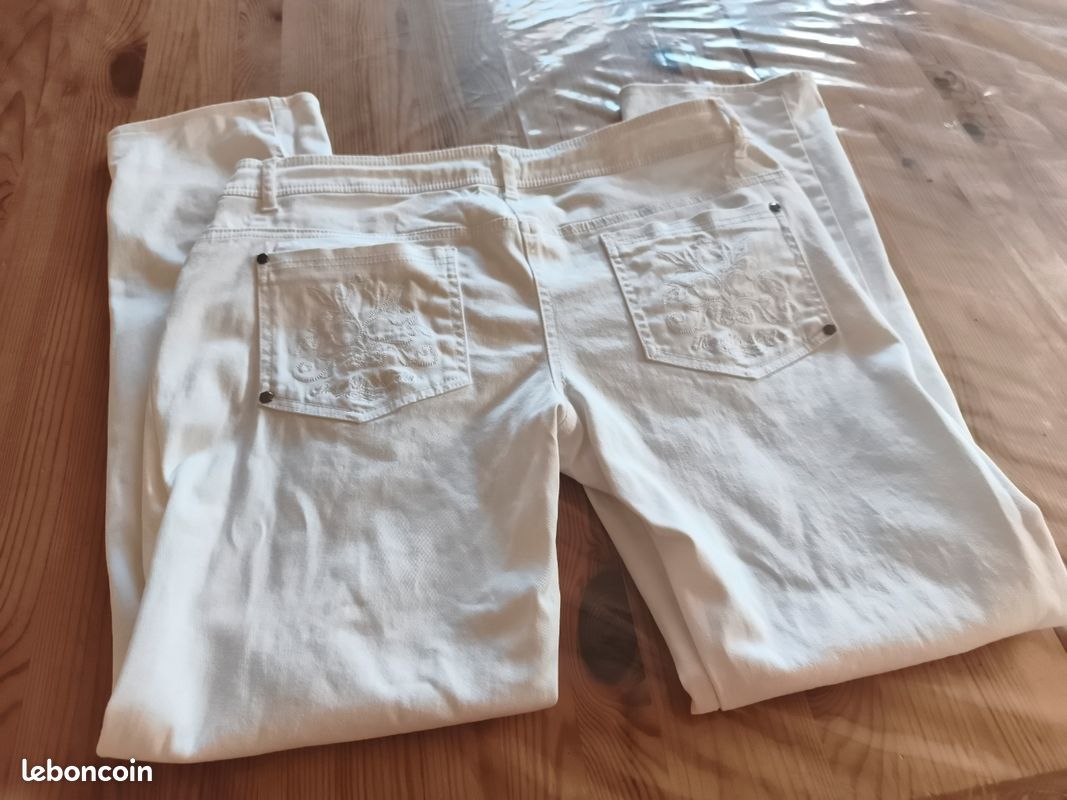 Pantalon blanc taille 44 très bon état (image 4)