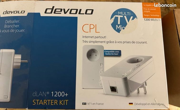 DEVOLO kit 3 CPL dLAN + WIFI original 550Mbits prise ethernet wireless