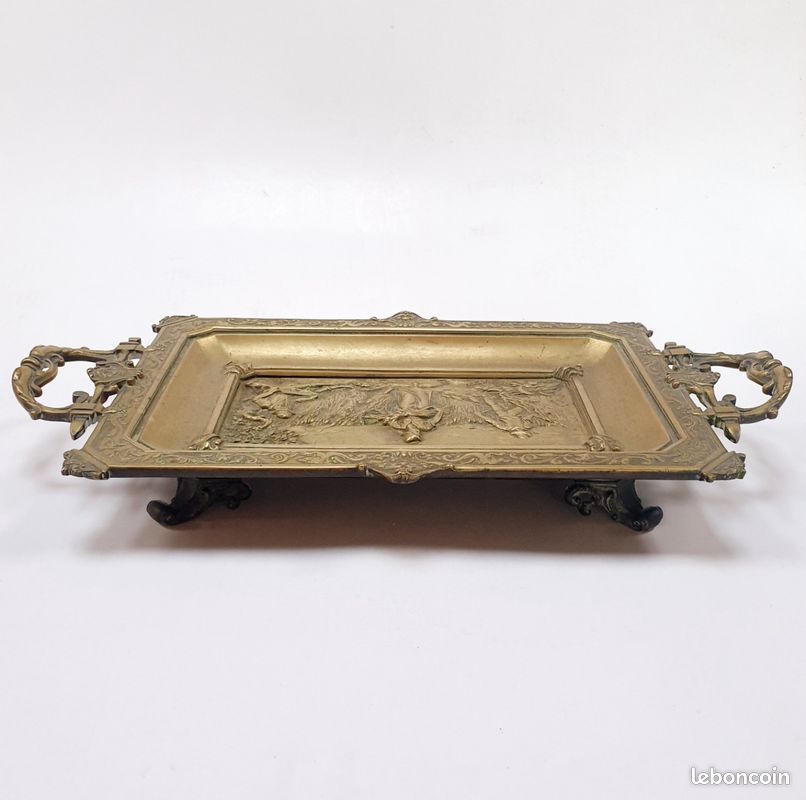 DEBUT Marcel (1865-1933) Plateau bronze Massif bas-relief Moisson Sculpture 1890 (image 11)