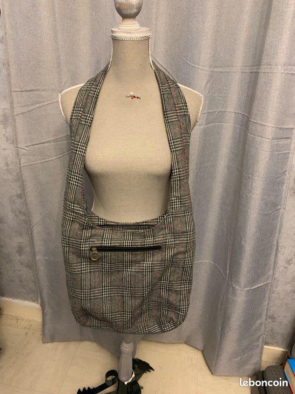 Sac en tissu doublé épais fourre tout + trousse (image 3)