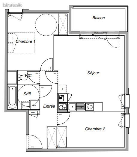 Appartement 3 pièces 63 m² · à Melun · 63 m² · 1 032 €