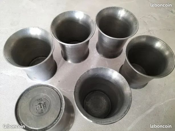 Verres à liqueur étain (image 1)