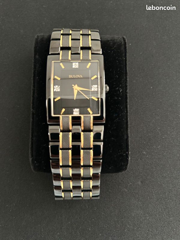 Montre homme noire acier (image 2)