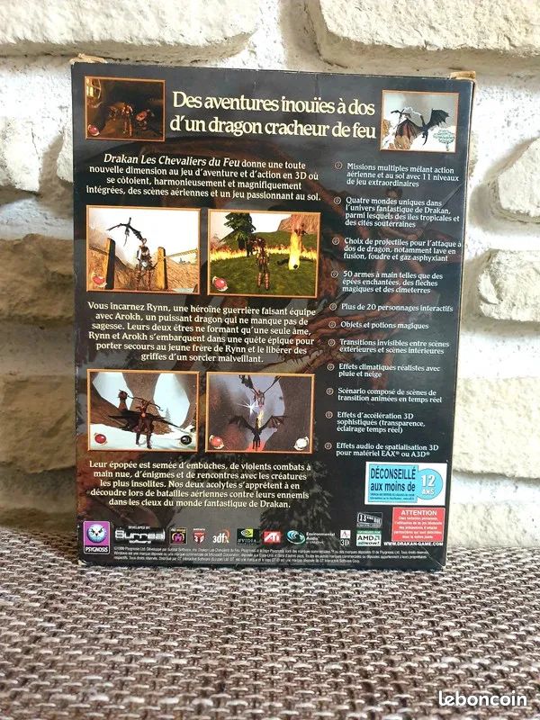 Notice Drakan : Les Chevaliers Du Feu PC Big Box Française - Bon état PAL