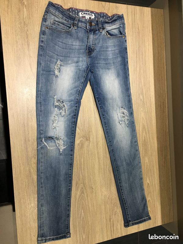 JEANS CREEKS BLEU USE 14 ans (image 1)