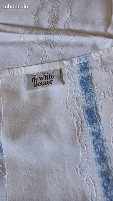 Nappe brodée et 12 serviettes vintage (image 7)