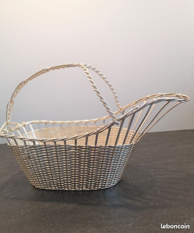 Panier à Vin métal argenté Années 80 (image 2)