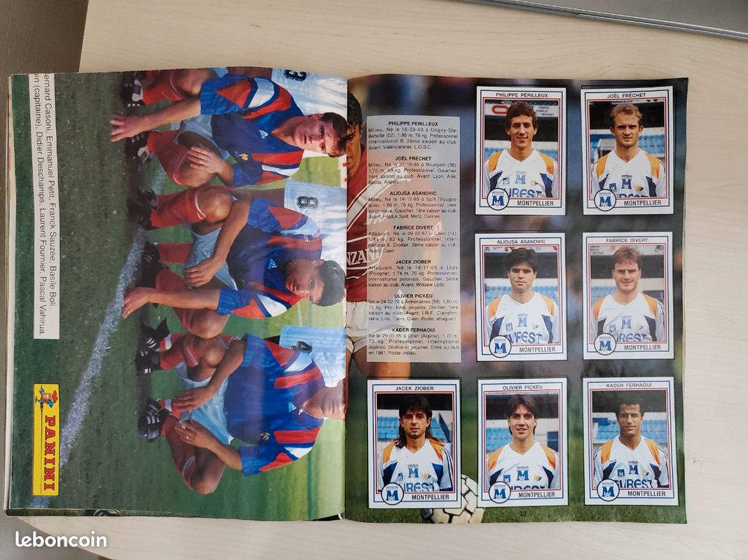 16 Images Foot Panini 1986 – Équipe Complète Du FC Metz, Autocollants Vintage