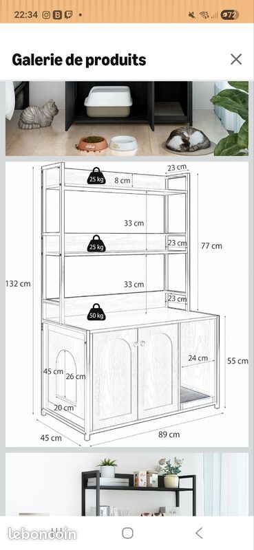 Meuble litiere pour chat (image 3)