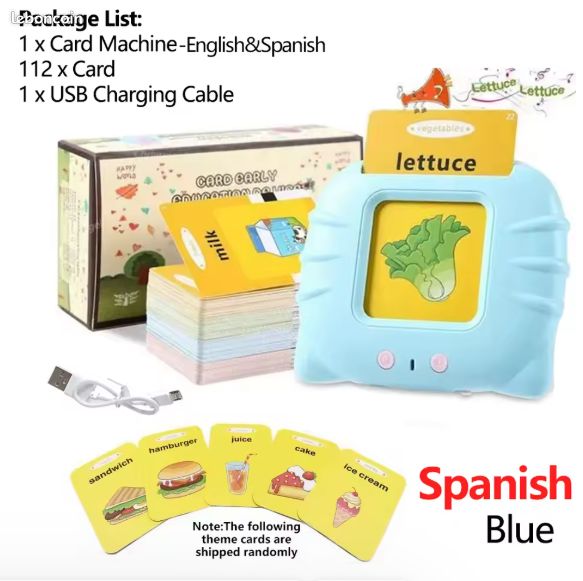 Cartes parlantes apprentissage espagnol enfant 3-8 ans (image 1)