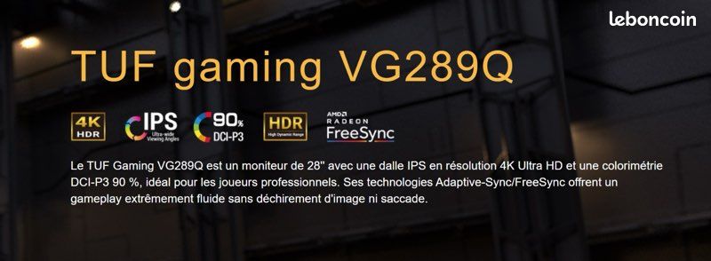 Écran ASUS VG289Q - 4K 28p IPS (image 6)