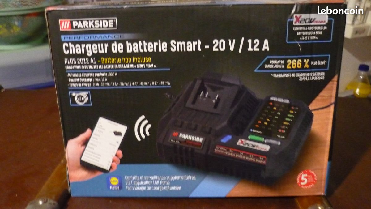 Lidl Parkside 16v Battery Charger Parkside Chargeur Pour Tondeuse à  Batterie Parkside PRTA 20Li C3