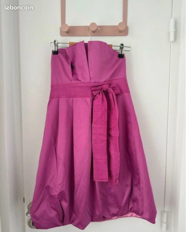 Robe rose sans bretelles Morgan (image 1)