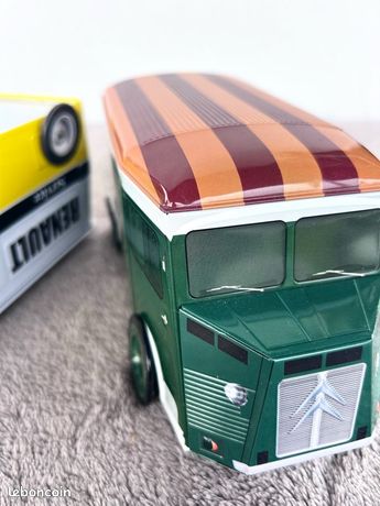 Lot 4 Boîtes à Gâteaux TUB-HY En Fer + Boîte Peugeot Bleue – Vide, Déco Vintage
