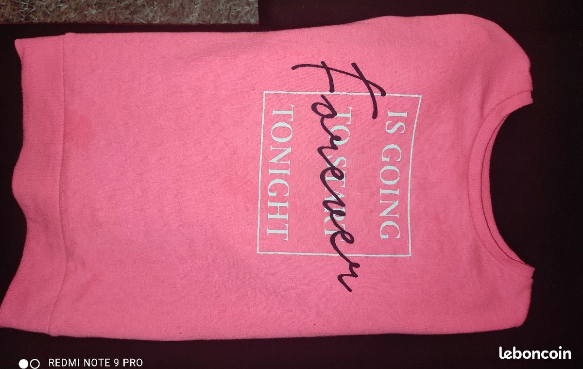 Pull manches longue rose (image 2)