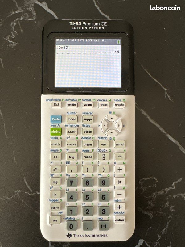 Calculatrice Texas Instruments Ti 83 Premium CE – Blanche – Bon état – Lycée/Études