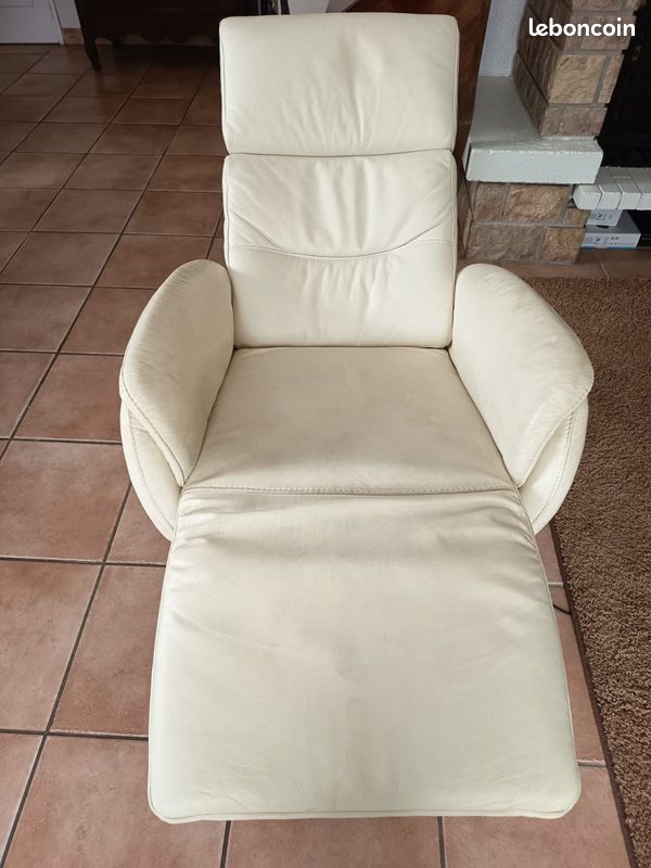 Fauteuil relax électrique cuir center (image 3)