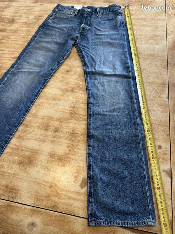 Jean Levi’s 501 Original Homme Bleu W32 L34 – Neuf avec Étiquettes (image 5)