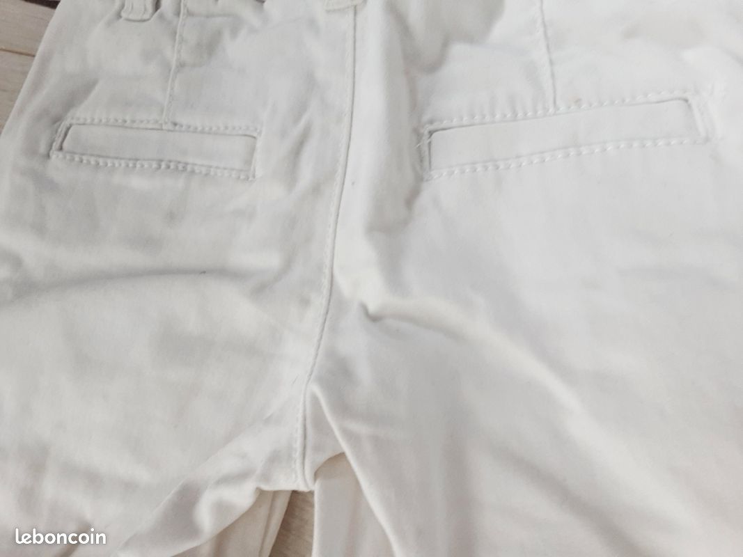 Vêtement bébé fille pantalon blanc Vert Baudet 2 ans (image 6)