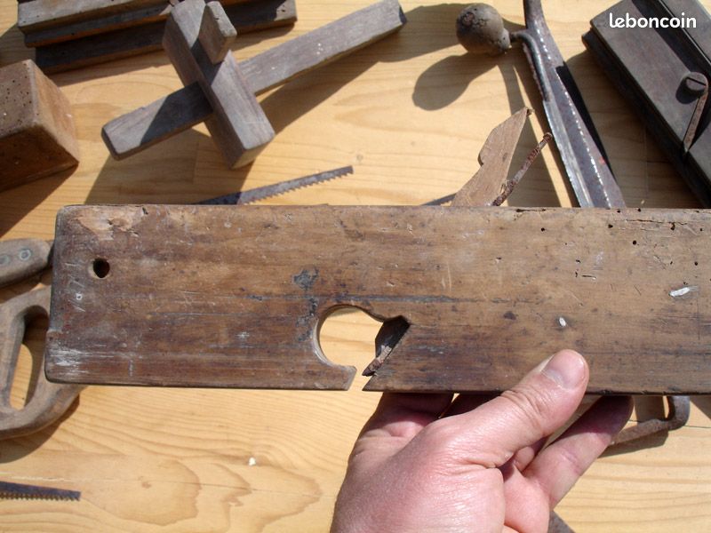 Rabot Ancien En Bois N°350 - Outil De Carrossier Ou Charron Du 19ème Siècle
