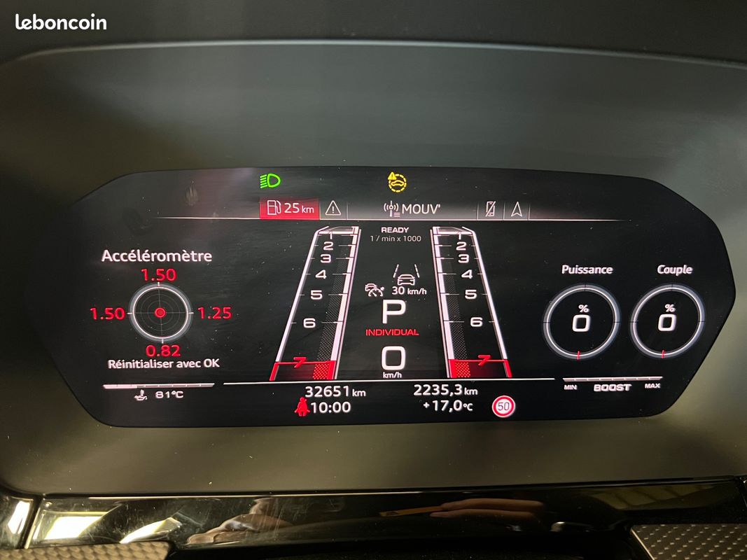 AUDI RS3 SPORTBACK 2.5 TFSI 400ch PACK RS DESIGN QUATTRO CAMERA RECUL ECHAPP RS (image 11)