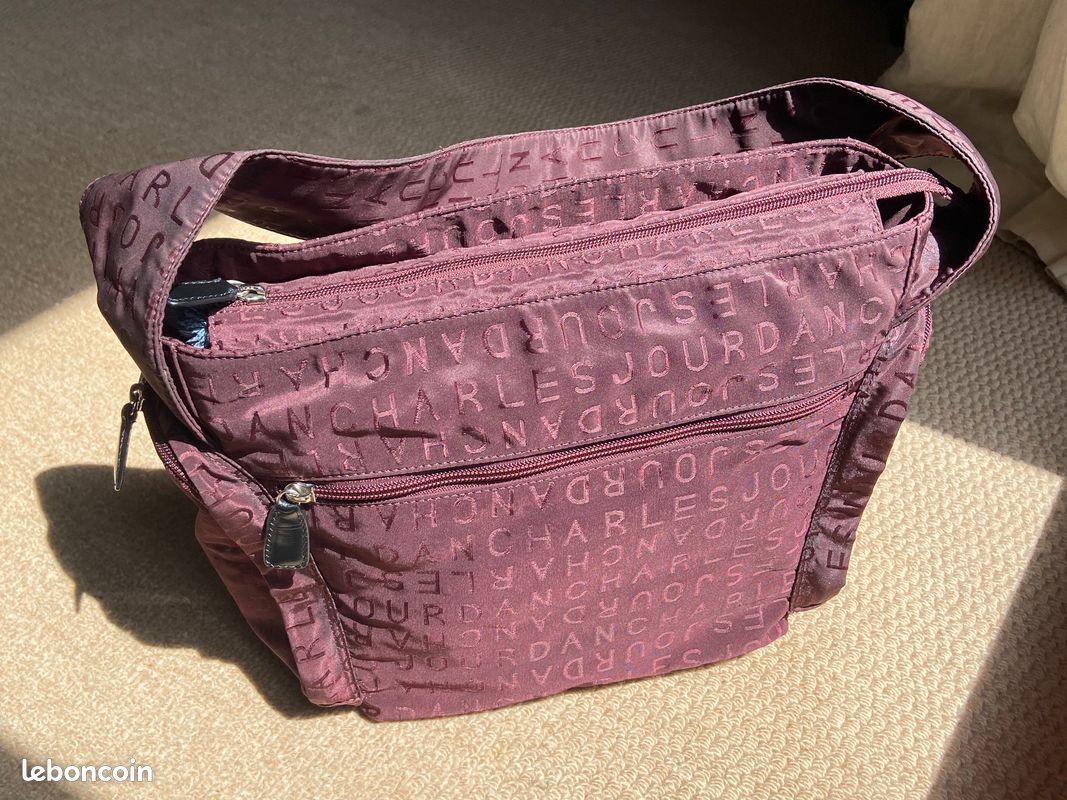 Sac à Main Vintage Charles Jourdan Paris - Soirée Chic - Cuir Noir - Made In France - Occasion