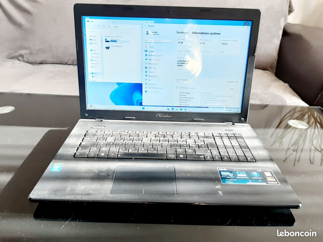 ASUS X75A (TY228H) 17,3 Pouces - Écran OK, Vendu Pour Pièces (sans Clavier)